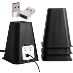 7" Dorm bed risers with usb and traditional charging outlets